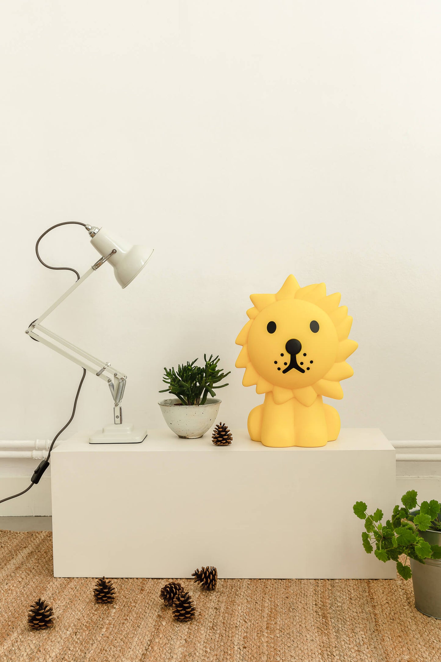 Lion Star Light lamp next to other home decors