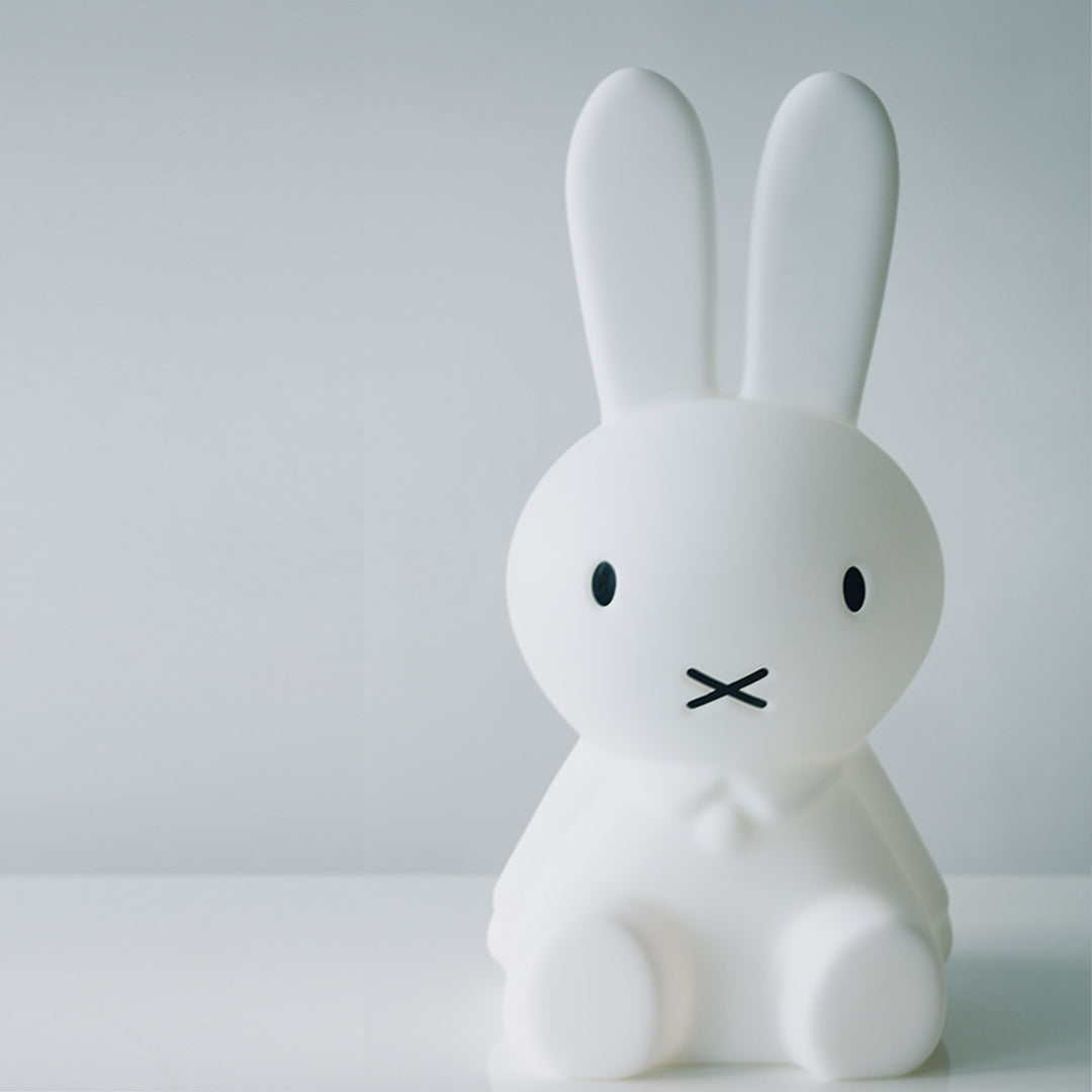 Close-up of Miffy High Light floor lamp showing iconic bunny design