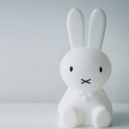 Close-up of Miffy High Light floor lamp showing iconic bunny design