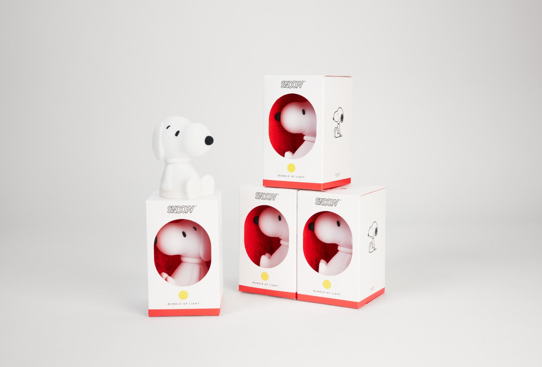 Snoopy Bundle of Light mini LED night light on white background