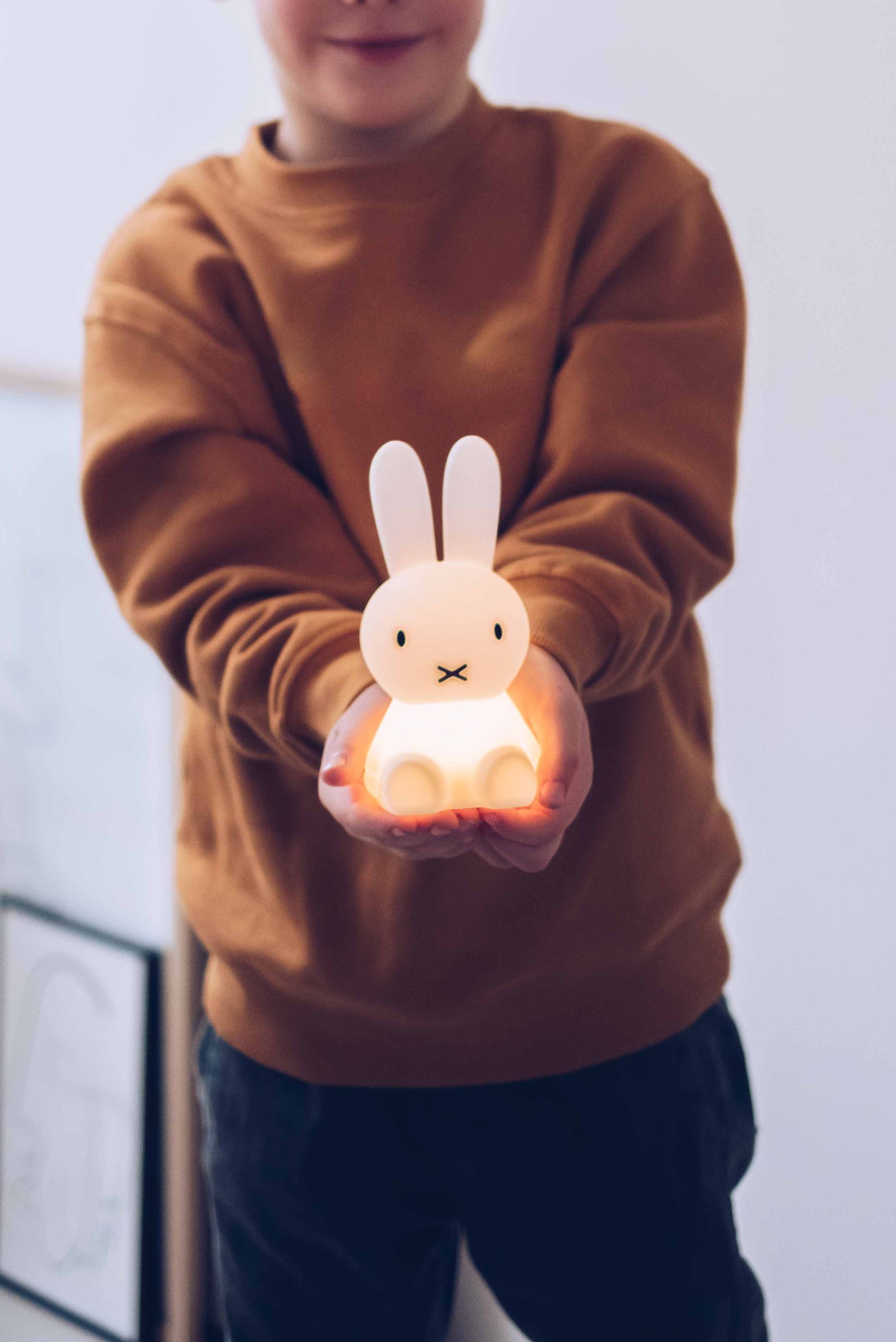 Holding Miffy Bundle of Light portable night lamp