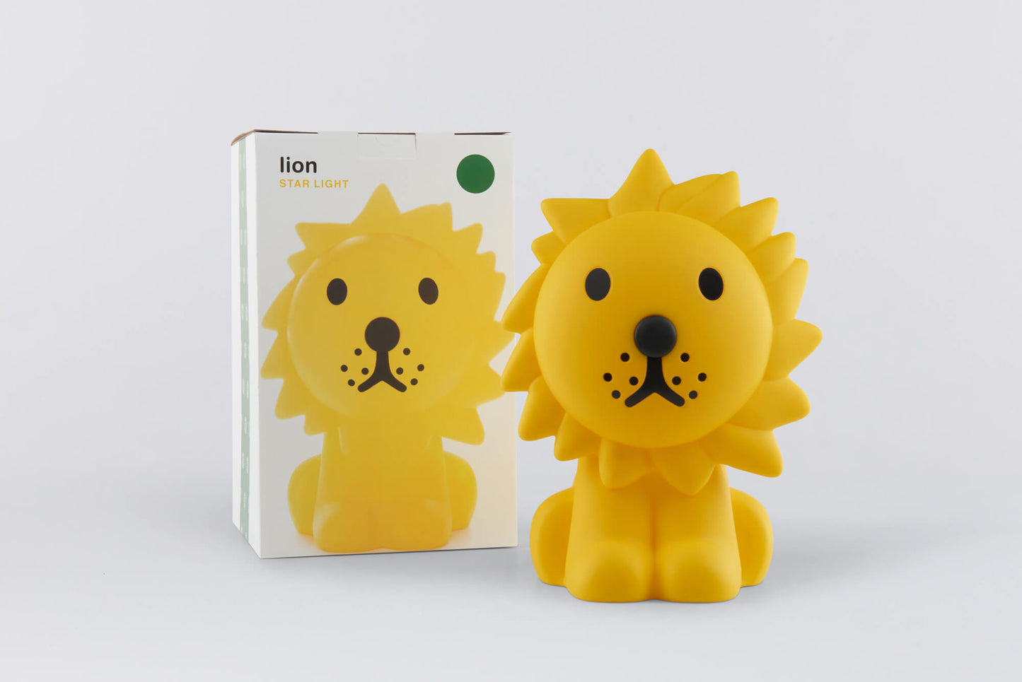Lion Star Light dimmable LED lamp on white background