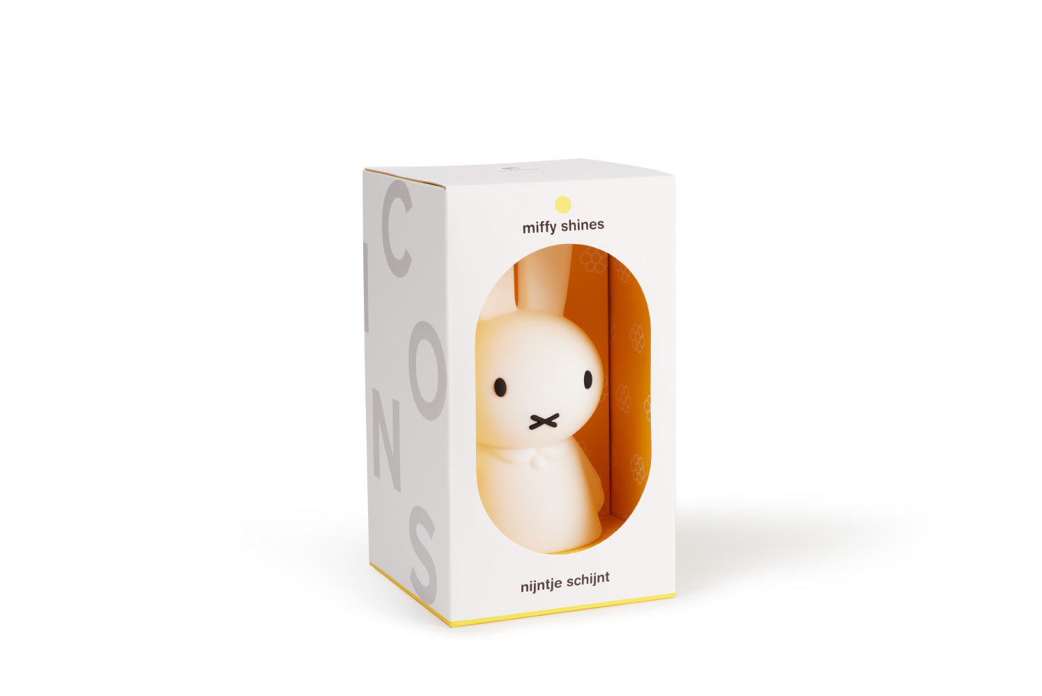 Close-up of Miffy Shines lamp showing soft BPA-free silicone design