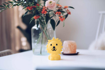 Lion Bundle of Light mini lamp displayed on a home table